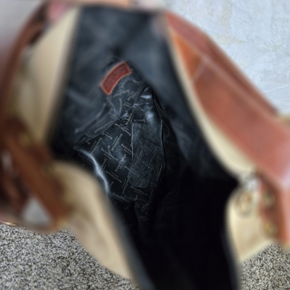 Marino Orlandi Brown and Cream Backpack main image 9